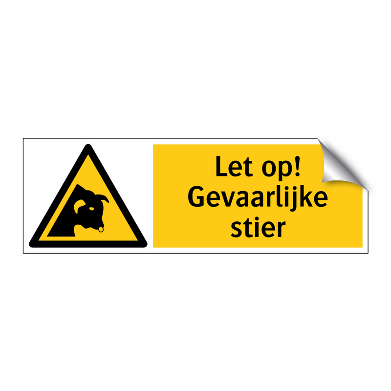 Let op! Gevaarlijke stier