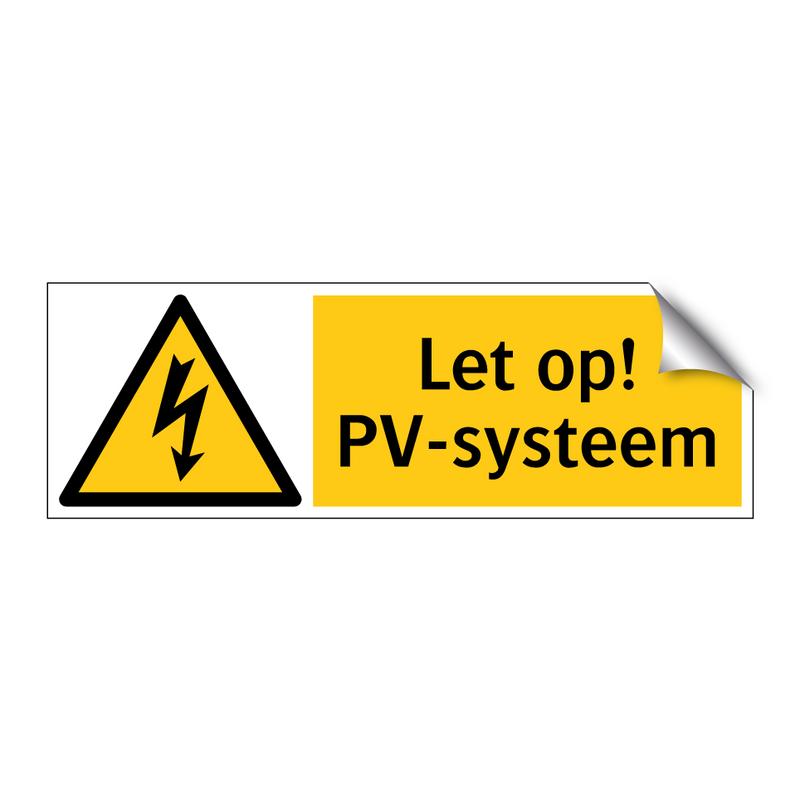 Let op! PV-systeem