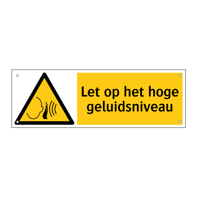 Let op het hoge geluidsniveau