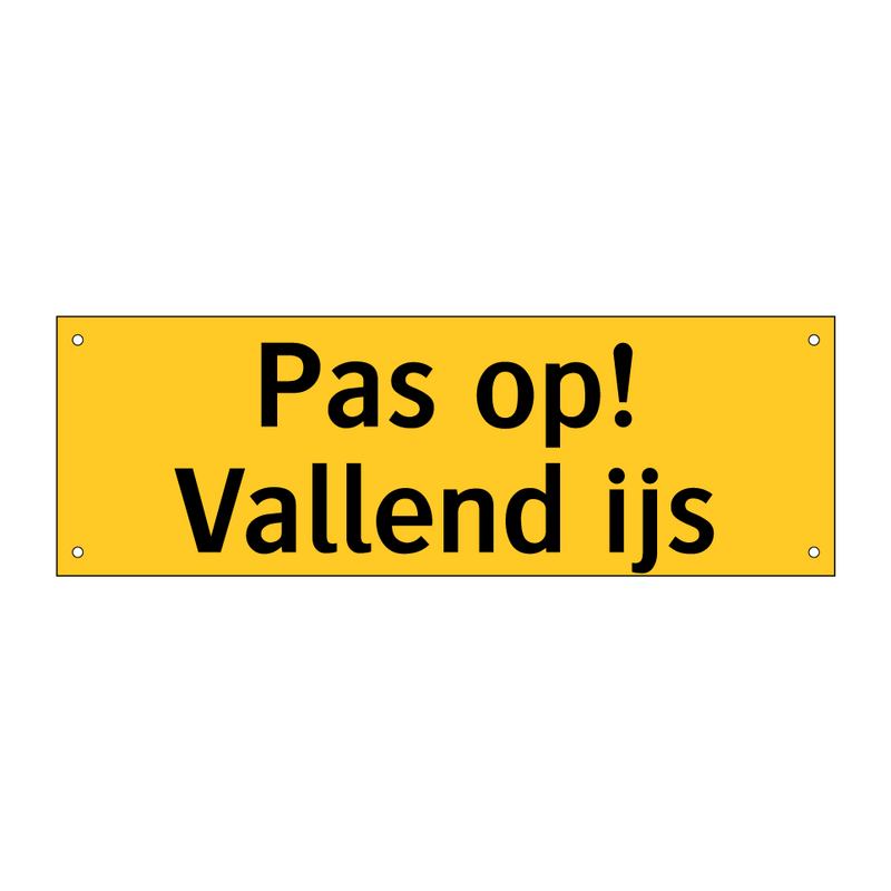 Pas op! Vallend ijs