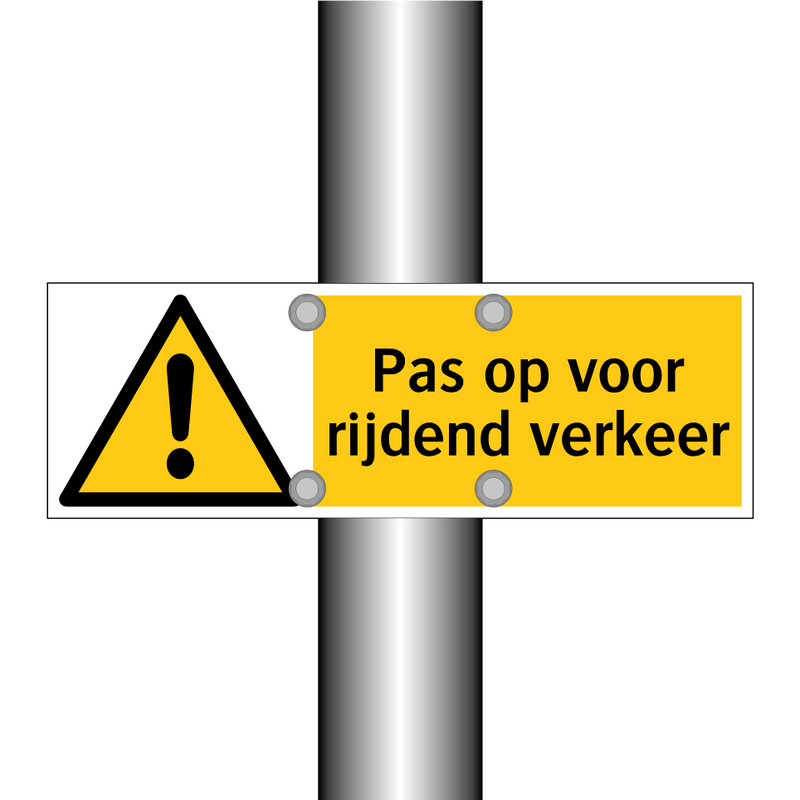 Pas op voor rijdend verkeer