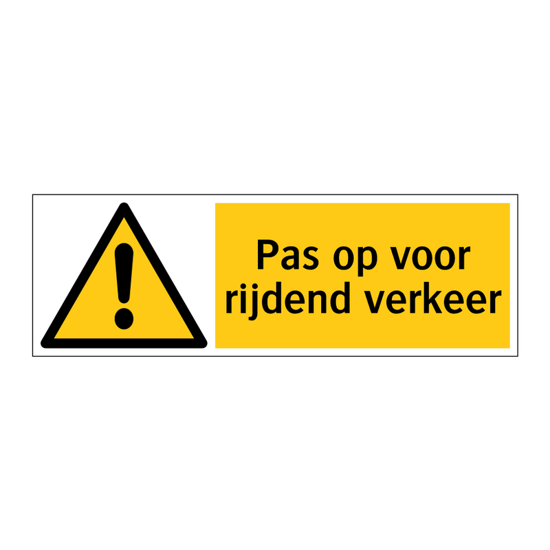 Pas op voor rijdend verkeer