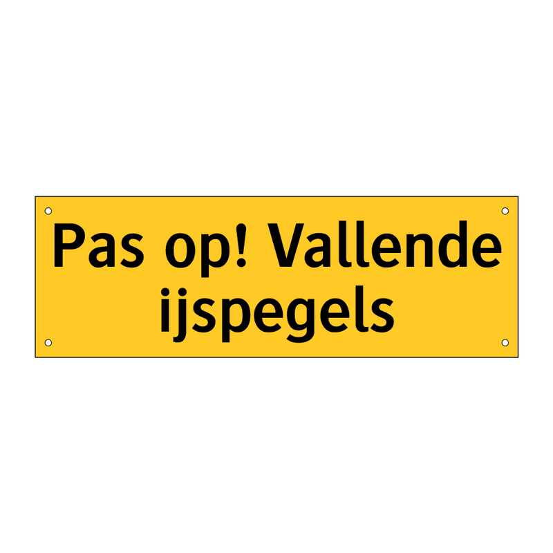 Pas op! Vallende ijspegels