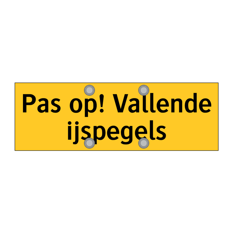 Pas op! Vallende ijspegels