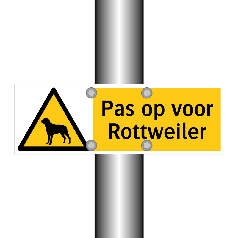 Pas op voor Rottweiler