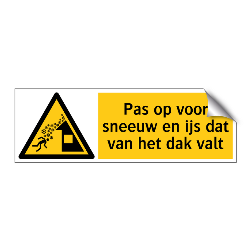 Pas op voor sneeuw en ijs dat van het dak valt