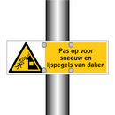 Pas op voor sneeuw en ijspegels van daken