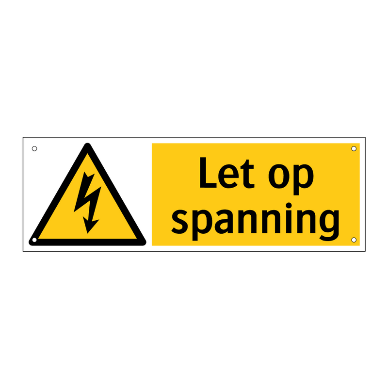 Let op spanning