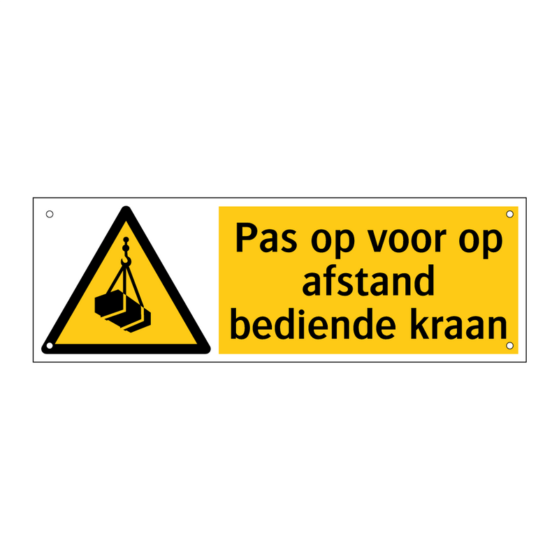 Pas op voor op afstand bediende kraan