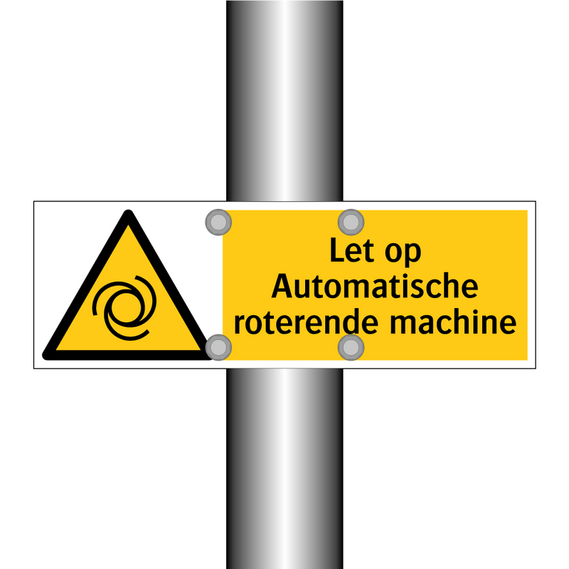 Let op Automatische roterende machine