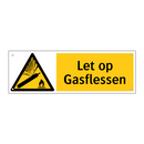 Let op Gasflessen