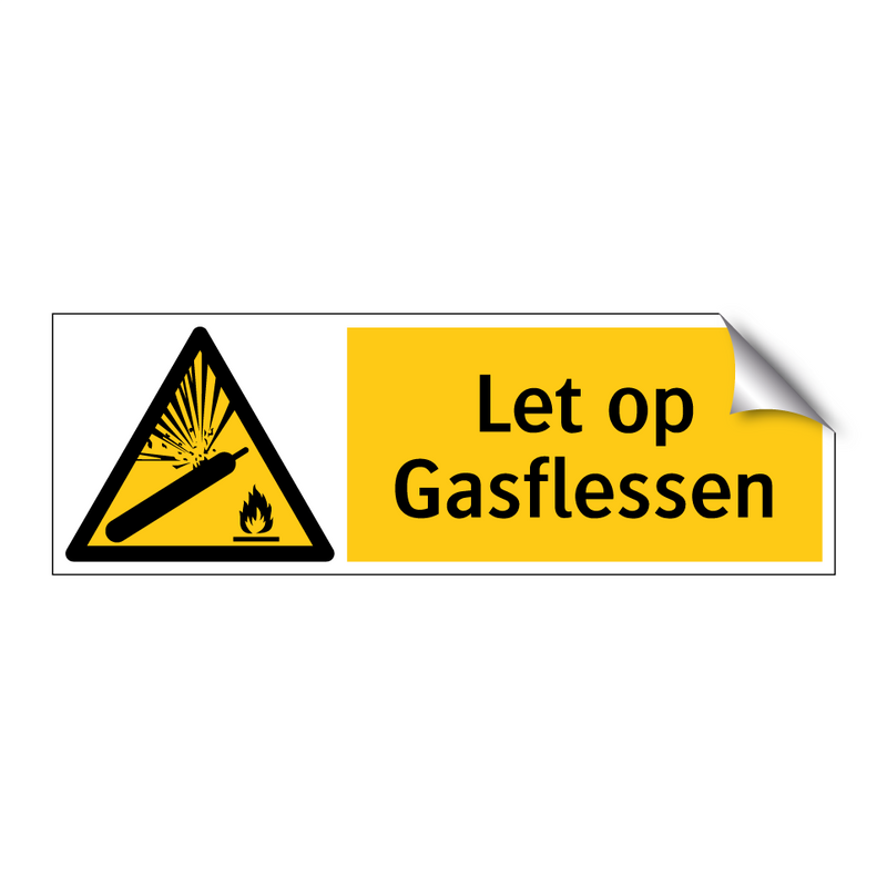 Let op Gasflessen