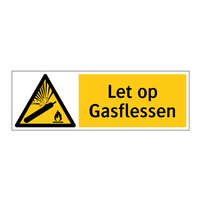 Let op Gasflessen