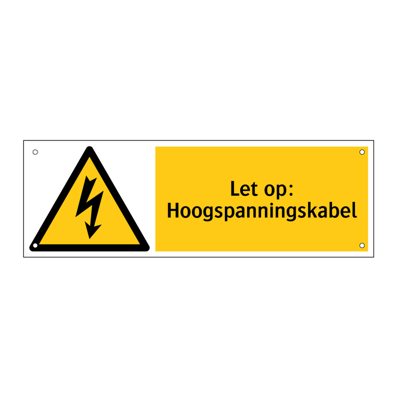 Let op: Hoogspanningskabel