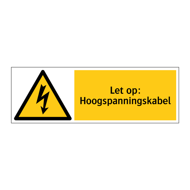 Let op: Hoogspanningskabel