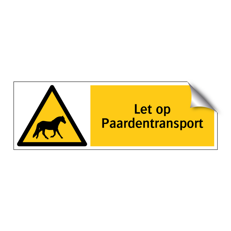 Let op Paardentransport
