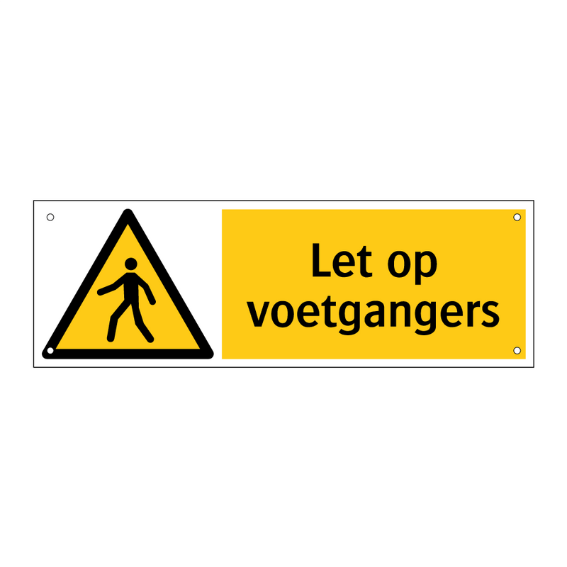 Let op voetgangers