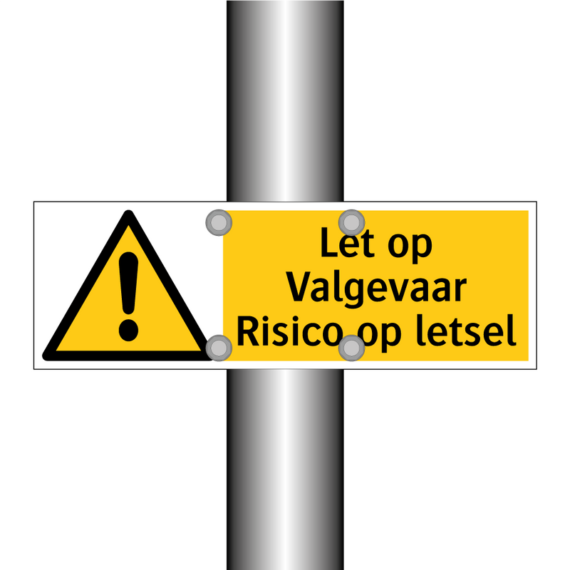 Let op Valgevaar Risico op letsel
