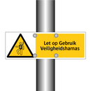 Let op Gebruik Veiligheidsharnas
