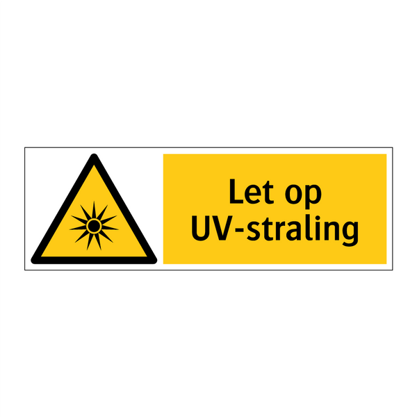 Let op UV-straling