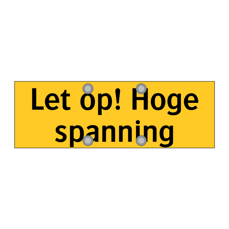 Let op! Hoge spanning