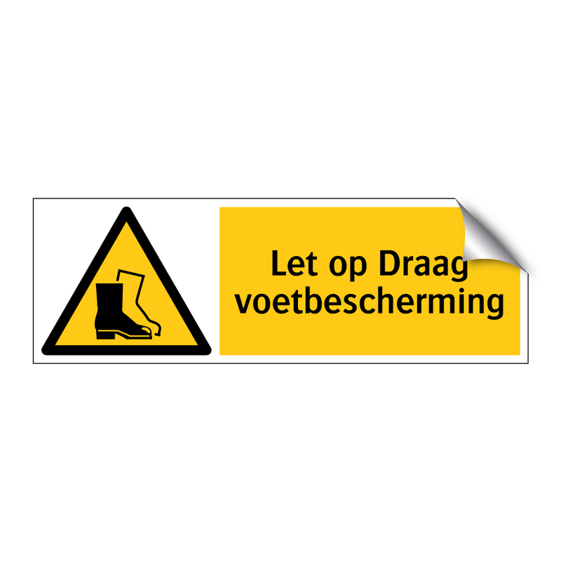 Let op Draag voetbescherming