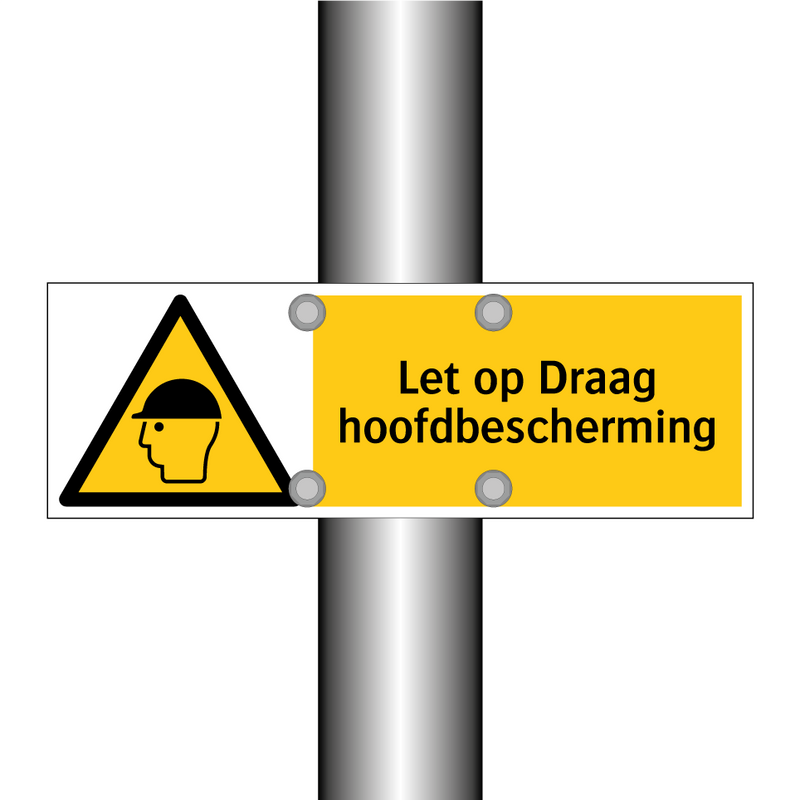 Let op Draag hoofdbescherming
