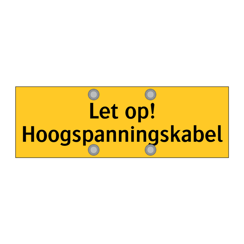 Let op! Hoogspanningskabel