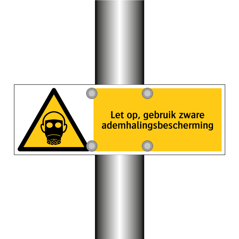 Let op, gebruik zware ademhalingsbescherming
