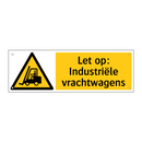Let op: Industriële vrachtwagens