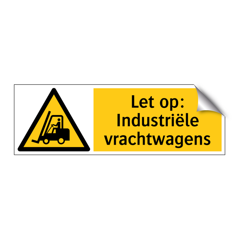 Let op: Industriële vrachtwagens