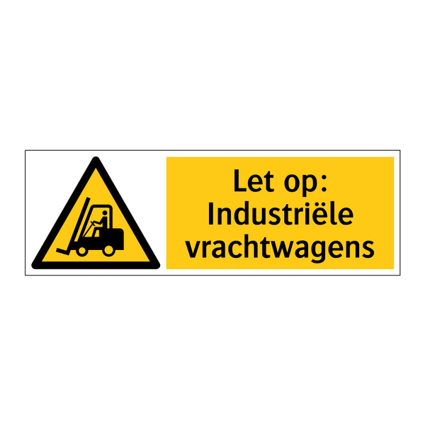 Let op: Industriële vrachtwagens