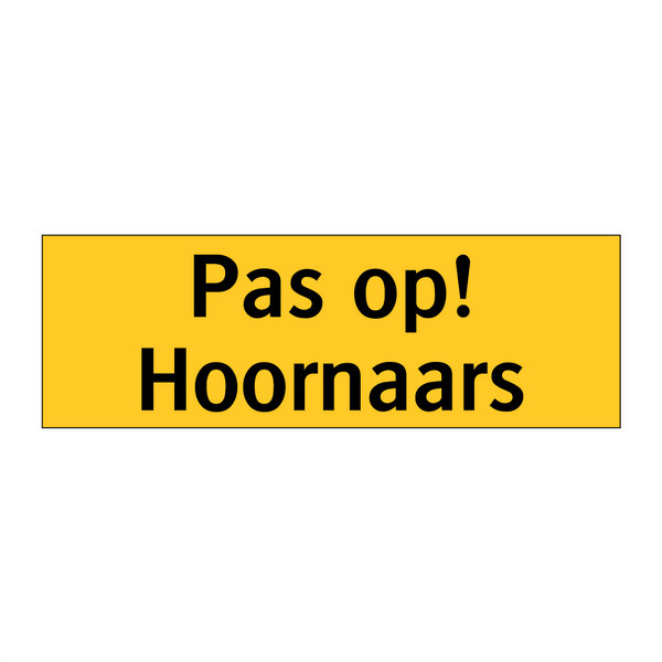 Pas op! Hoornaars