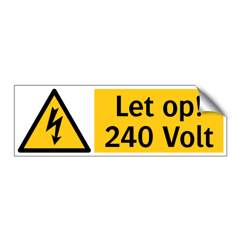Let op! 240 Volt
