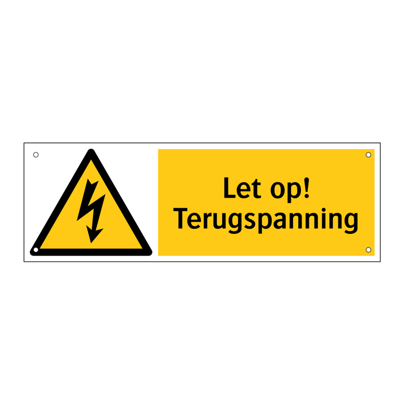 Let op! Terugspanning