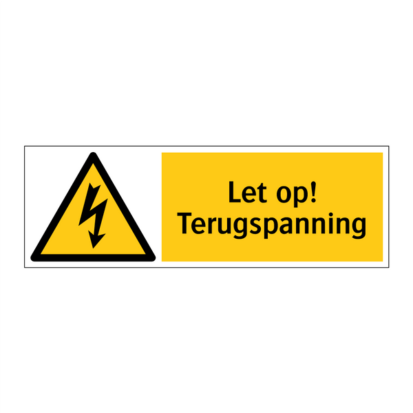 Let op! Terugspanning