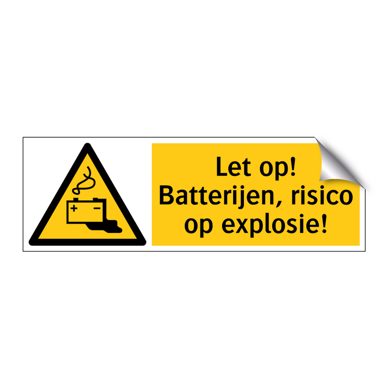 Let op! Batterijen, risico op explosie!