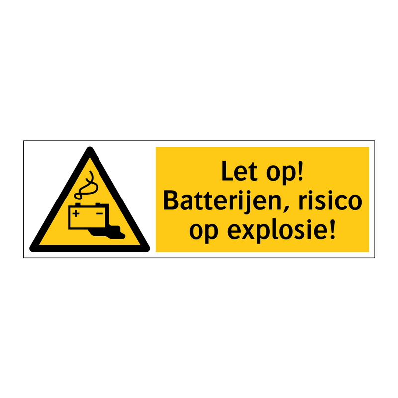 Let op! Batterijen, risico op explosie!