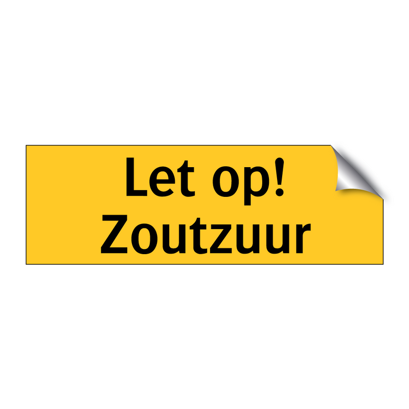Let op! Zoutzuur