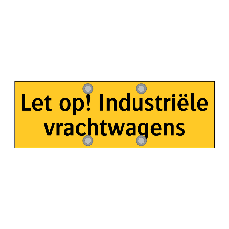 Let op! Industriële vrachtwagens