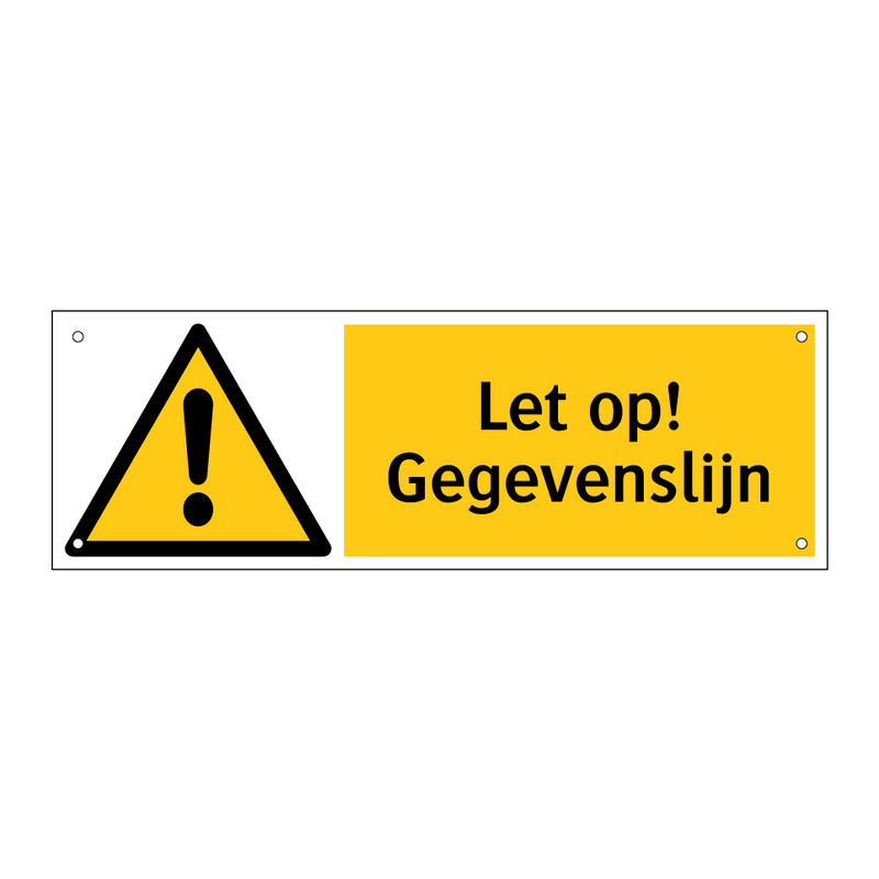 Let op! Gegevenslijn