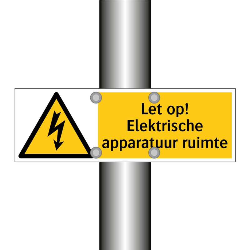 Let op! Elektrische apparatuur ruimte