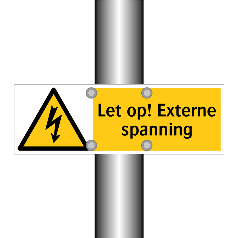 Let op! Externe spanning