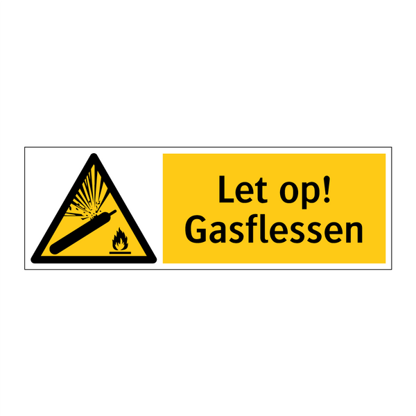 Let op! Gasflessen