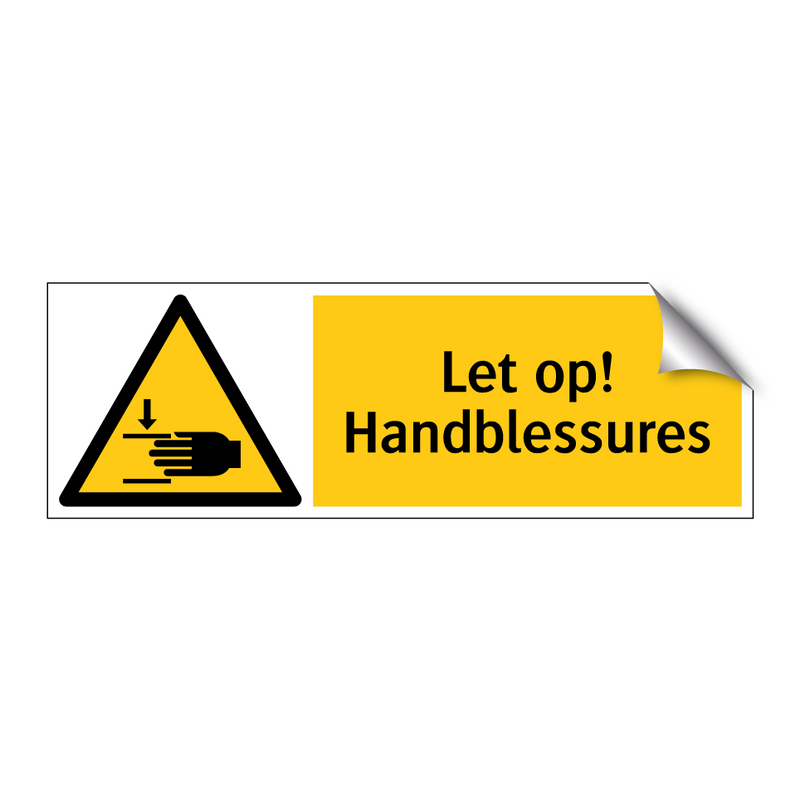 Let op! Handblessures