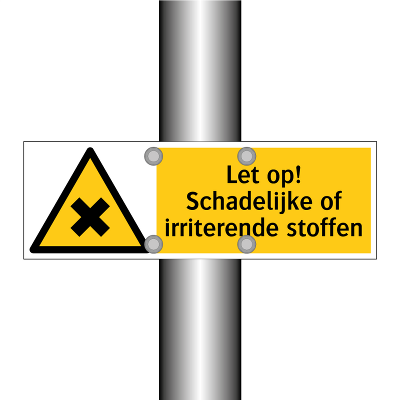 Let op! Schadelijke of irriterende stoffen