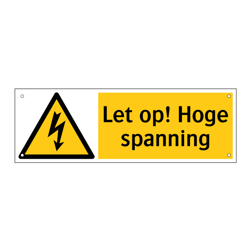 Let op! Hoge spanning