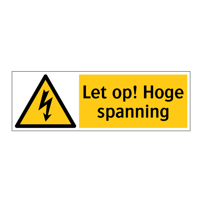 Let op! Hoge spanning