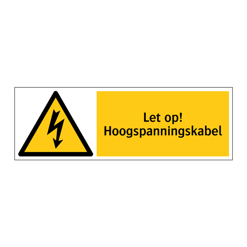 Let op! Hoogspanningskabel