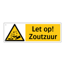 Let op! Zoutzuur